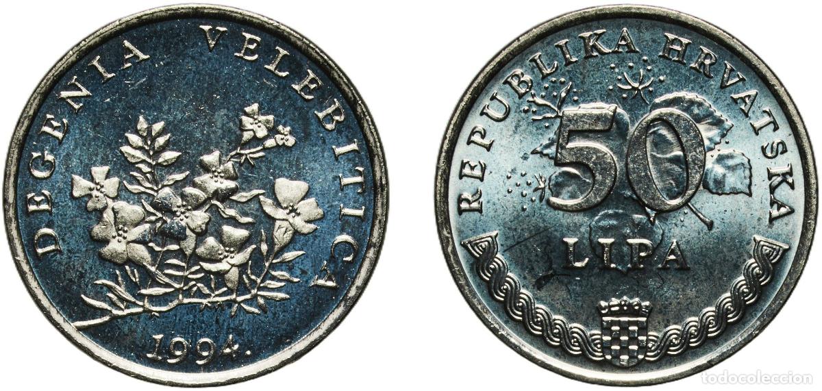 Material numism&aacute;tico: Croatia Republic 1994 50 Lipa (Latin text) Nickel plated steel (Plating: 95% Iron, 5% Nickel) Croat