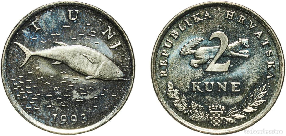 Material numism&aacute;tico: Croatia Republic 1993 2 Kune (Croatian text) Nickel brass (65% Copper, 23.2% Zinc, 11.8% Nickel) Cr