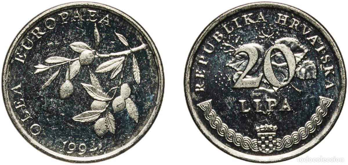 Material numism&aacute;tico: Croatia Republic 1994 20 Lipa (Latin text) Nickel plated steel (plating: Fe 95%, Ni 5%) Croatian Mi