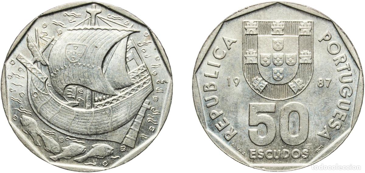 Material numism&aacute;tico: Portugal Third Republic 1987 50 Escudos Copper-nickel (75% Copper, 25% Nickel) Lisbon Mint (2824800