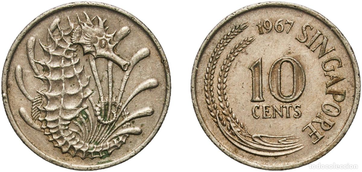 Material numism&aacute;tico: Singapore Republic 1967 10 Cents Copper-nickel (75% Copper, 25% Nickel) Royal Mint (Tower Hill) (40