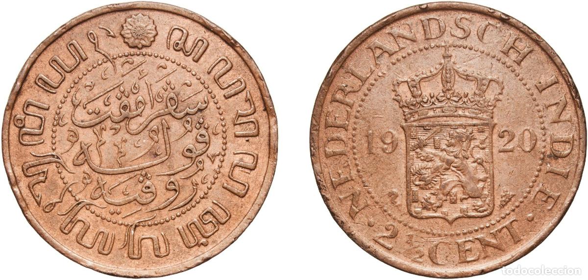 Material numism&aacute;tico: Netherlands East Indies Colony 1920 2&frac12; Cents Brass (95% Copper, 5% Zinc) Utrecht Mint (48000000) 12