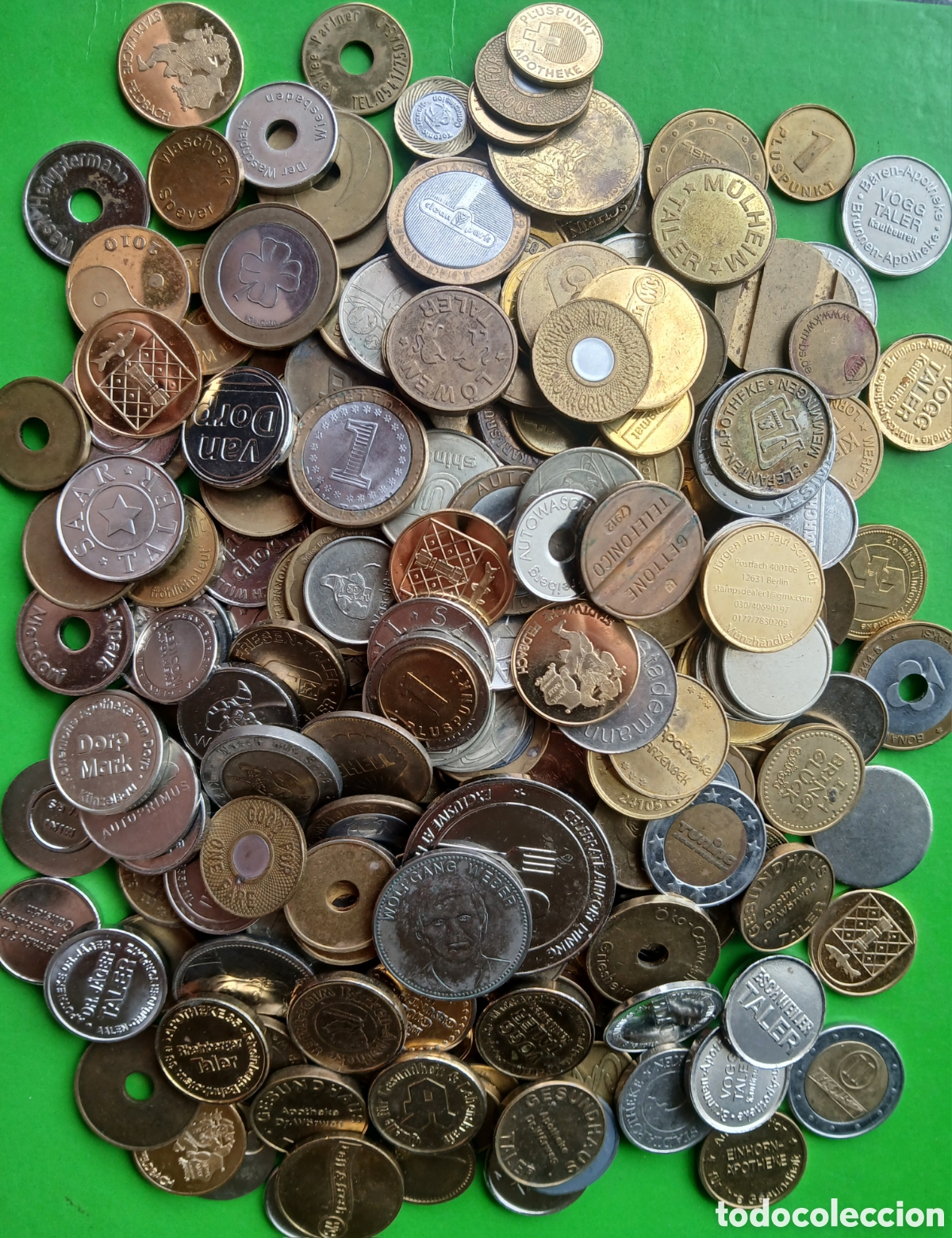 Material numism&aacute;tico: Lote 1,5 kilos de token/fichas ( 1500 gramos)