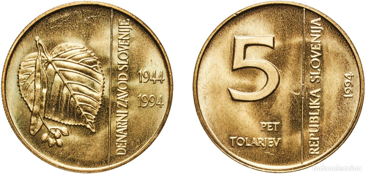 Material numism&aacute;tico: Slovenia Republic 1994 5 Tolarjev (Monetary Institute of Slovenia) Nickel brass (78% Copper, 20% Zi