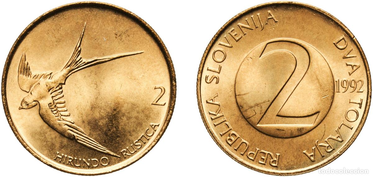 Material numism&aacute;tico: Slovenia Republic 1992 2 Tolarja Nickel brass (78% Copper, 20% Zinc, 2% Nickel) Hungarian mint (501
