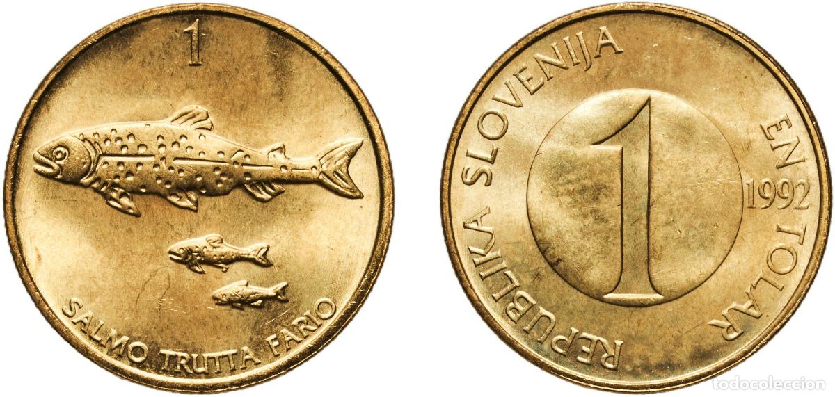 Material numism&aacute;tico: Slovenia Republic 1992 1 Tolar Nickel brass (78% Copper, 20% Zinc, 2% Nickel) Hungarian mint (10015