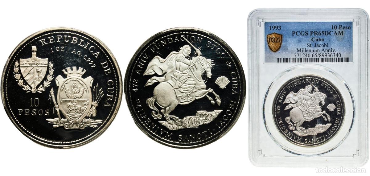 Material numism&aacute;tico: Cuba Second Republic 1993 10 Pesos (St. Jacobi) Silver (.999) Empresa Cubana de Acu&ntilde;aciones Mint (5