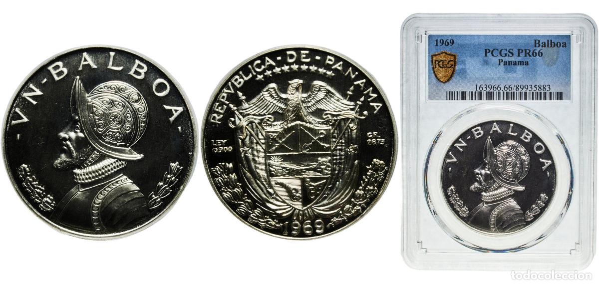 Material numism&aacute;tico: Panama Republic 1969 1 Balboa Silver (.900) (Copper .100) San Francisco Mint (14000) 26.73g PCGS PR
