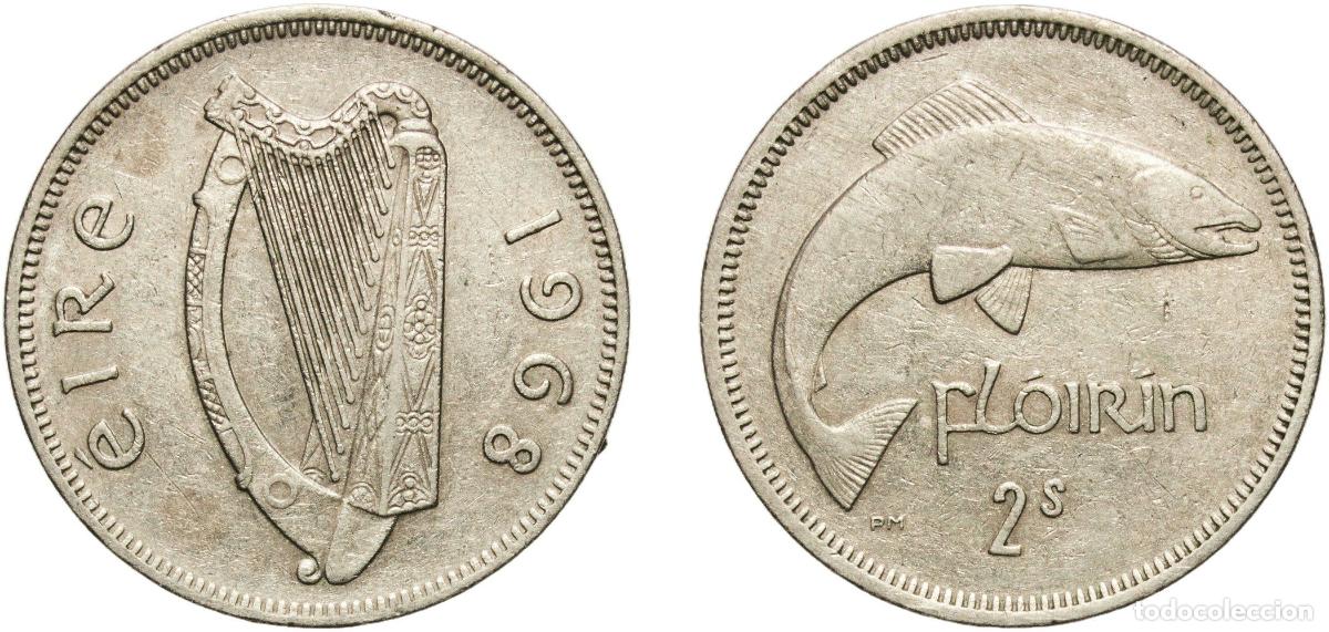 Material numism&aacute;tico: Ireland Republic 1968 2 Shillings / 1 Florin Copper-nickel Royal Mint (Tower Hill) (1000000) 11.21g