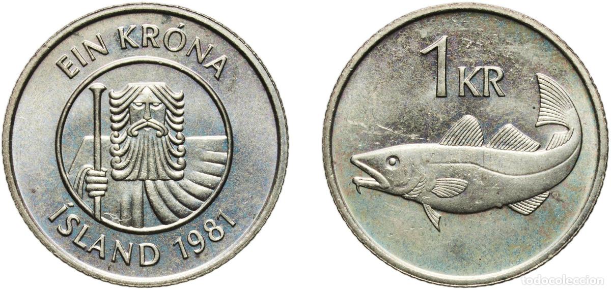 Material numism&aacute;tico: Iceland Republic 1981 1 Kr&oacute;na (Non-magnetic) Copper-nickel (75% Copper, 25% Nickel) Royal Mint (180