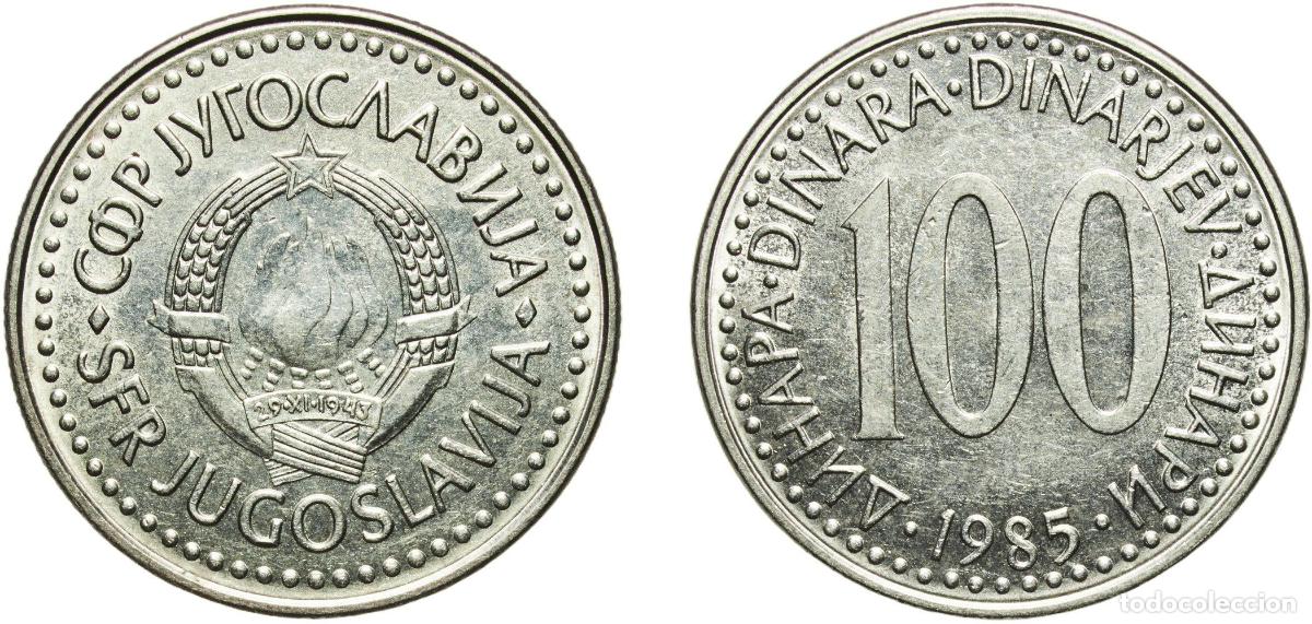 Material numism&aacute;tico: Yugoslavia Socialist Federal Republic 1985 100 Dinara Nickel brass (61 % Cu, 20 % Zn, 19 % Ni) Belg