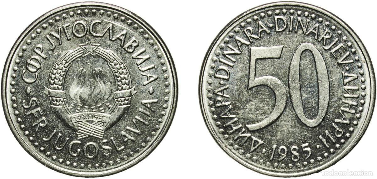 Material numism&aacute;tico: Yugoslavia Socialist Federal Republic 1985 50 Dinara Nickel brass (61 % Cu, 20 % Zn, 19 % Ni) Belgr