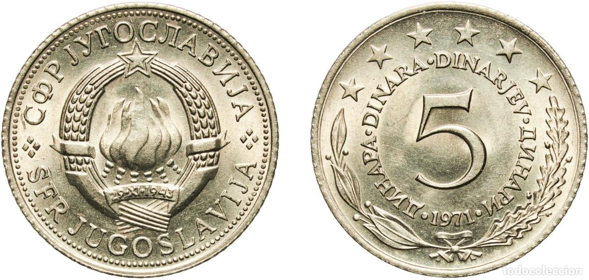 Material numism&aacute;tico: Yugoslavia Socialist Federal Republic 1971 5 Dinars Nickel brass (70% Copper, 18% Zinc, 12% Nickel)