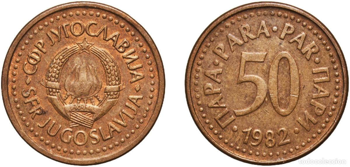Material numism&aacute;tico: Yugoslavia Socialist Federal Republic 1982 50 Para Manganese brass (94,5 % Cu, 5 % Zn, 0,5 % Mn) Be