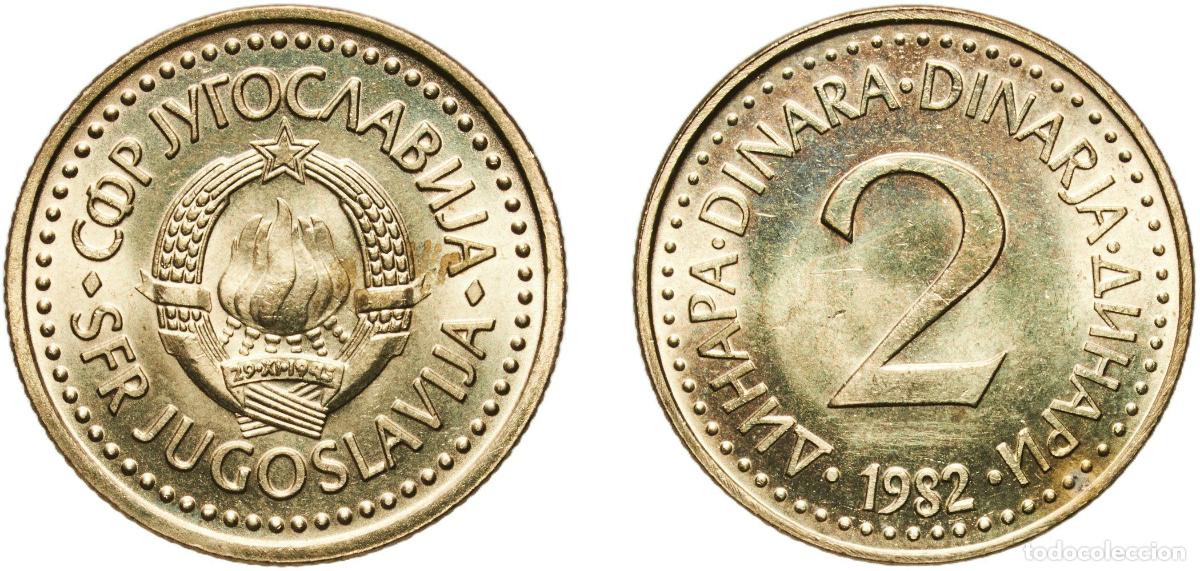 Material numism&aacute;tico: Yugoslavia Socialist Federal Republic 1982 2 Dinara Nickel brass (75 % Cu, 21 % Zn, 4% Ni) Belgrade