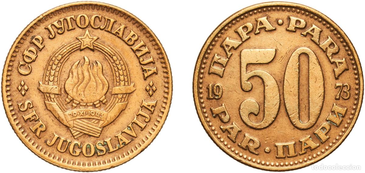 Material numism&aacute;tico: Yugoslavia Socialist Federal Republic 1973 50 Para Aluminium brass (85% Copper, 14.5% Zinc, 0.5% Al