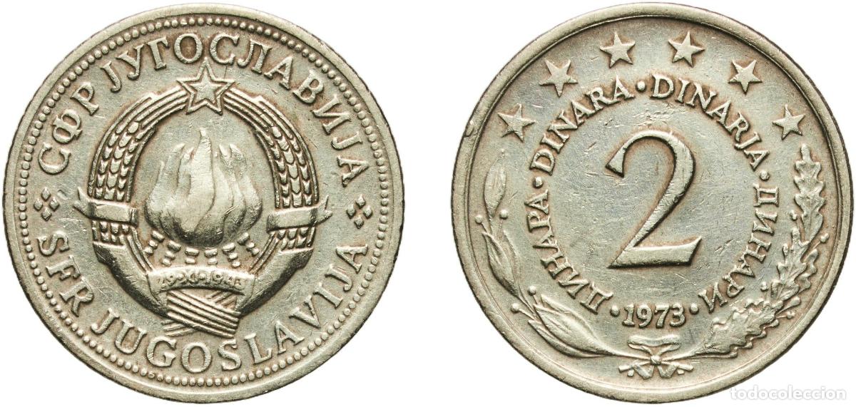 Material numism&aacute;tico: Yugoslavia Socialist Federal Republic 1973 2 Dinara Nickel brass (70% Copper, 18% Zinc, 12% Nickel)