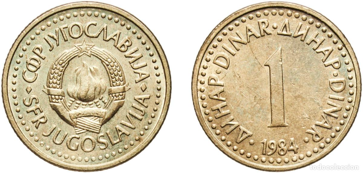 Material numism&aacute;tico: Yugoslavia Socialist Federal Republic 1984 1 Dinar Nickel brass (75 % Cu, 21 % Zn, 4% Ni) Belgrade