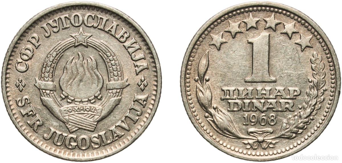 Material numism&aacute;tico: Yugoslavia Socialist Federal Republic 1968 1 Dinar Copper-nickel (75 % Cu, 25 % Ni) Belgrade Mint (