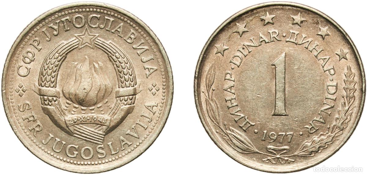 Material numism&aacute;tico: Yugoslavia Socialist Federal Republic 1977 1 Dinar Nickel brass (70% Copper, 18% Zinc, 12% Nickel)