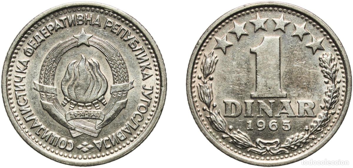 Material numism&aacute;tico: Yugoslavia Socialist Federal Republic 1965 1 Dinar Copper-nickel (75 % Cu, 25 % Ni) Belgrade Mint (