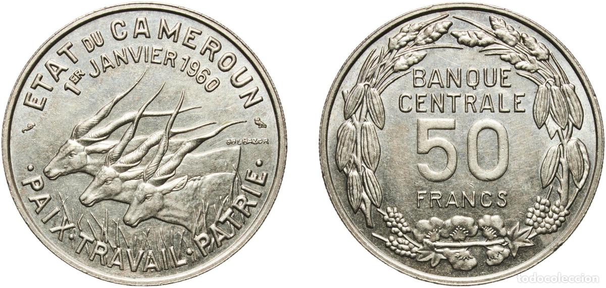 Material numism&aacute;tico: Cameroon Republic 1960 50 Francs (Independence) Copper-nickel Paris Mint (9000000) 12g UNC KM 13 S