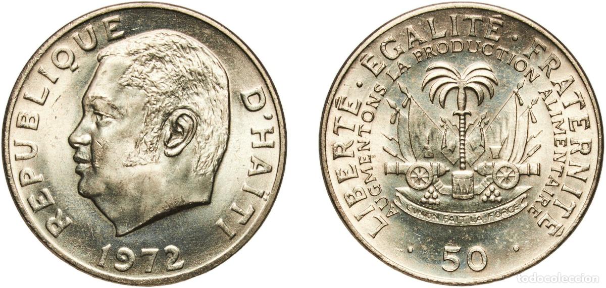 Material numism&aacute;tico: Haiti Second Republic 1972 50 Centimes (FAO) Copper-nickel (75% Copper, 25% Nickel) San Francisco M