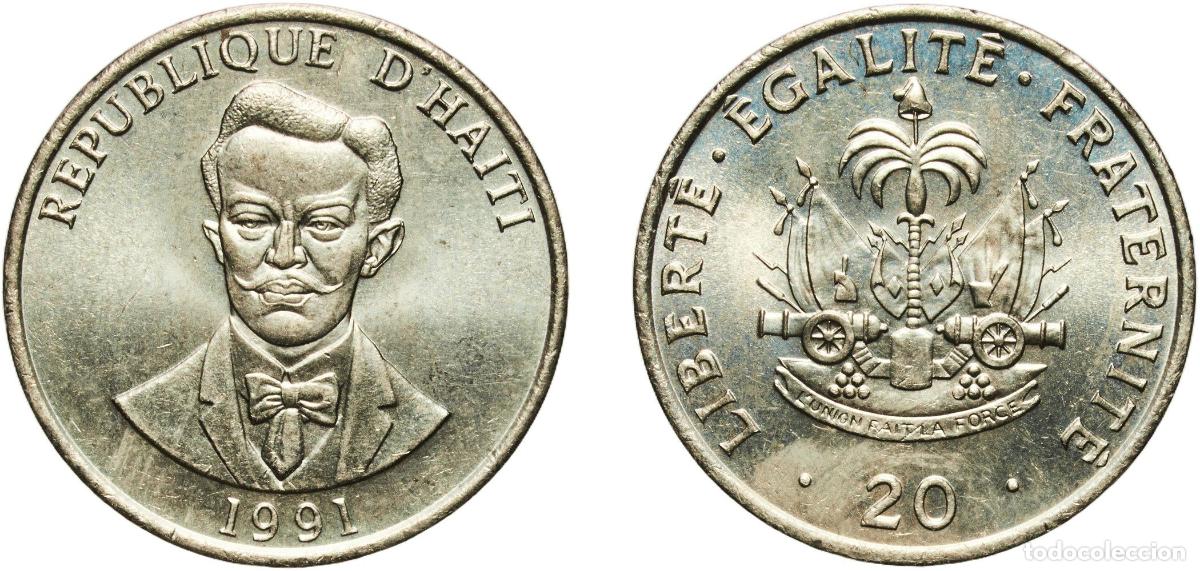 Material numism&aacute;tico: Haiti Third Republic 1991 20 Centimes Copper-nickel Royal Mint 7.54g UNC KM 152 Sch&ouml;n 107