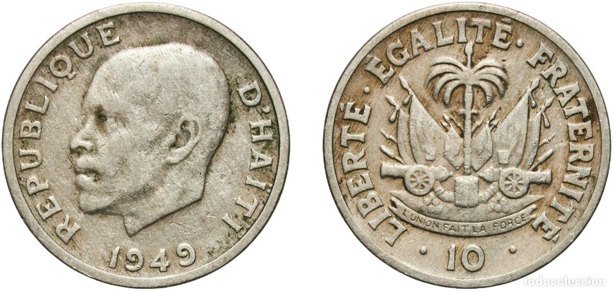 Material numism&aacute;tico: Haiti First Republic 1949 10 Centimes Copper-nickel (75% Copper, 25% Nickel) Philadelphia Mint (500