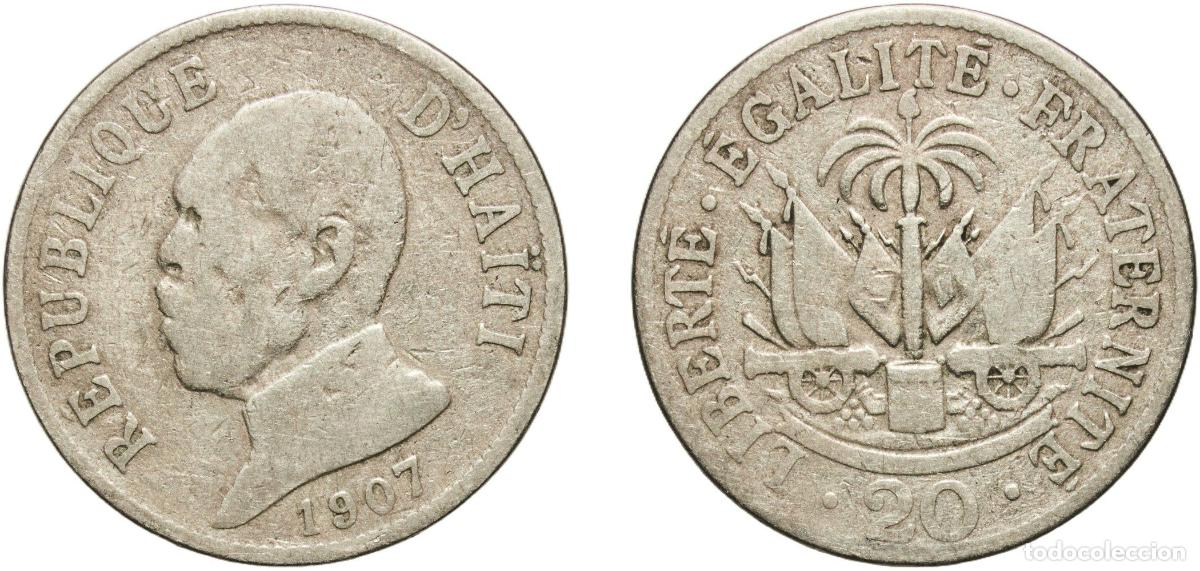 Material numism&aacute;tico: Haiti First Republic 1907 20 Centimes Copper-nickel (75% Copper, 25% Nickel) Scovill Manufacturing