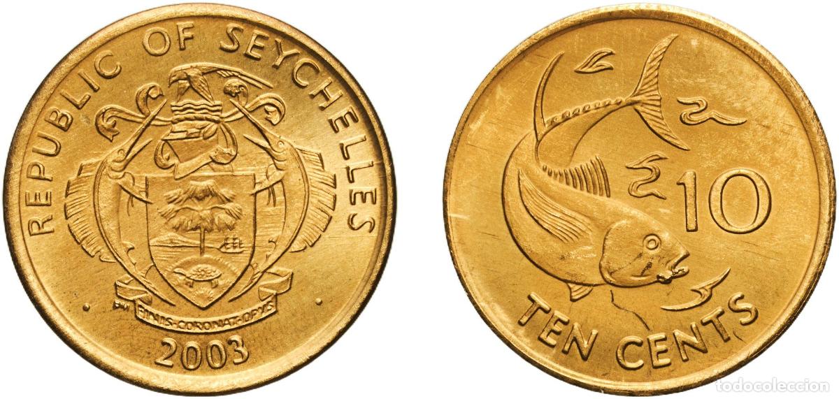 Material numism&aacute;tico: Seychelles Republic 2003 PM 10 Cents Brass (64% Copper, 36% Zinc) Pobjoy Mint 3.29g UNC KM 48.2