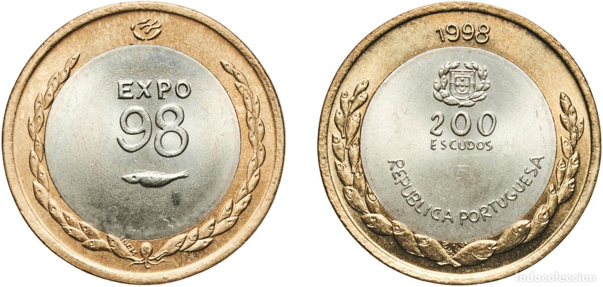 Material numism&aacute;tico: Portugal Third Republic 1998 INCM 200 Escudos (Expo '98) Bimetallic: copper-nickel plated nickel ce