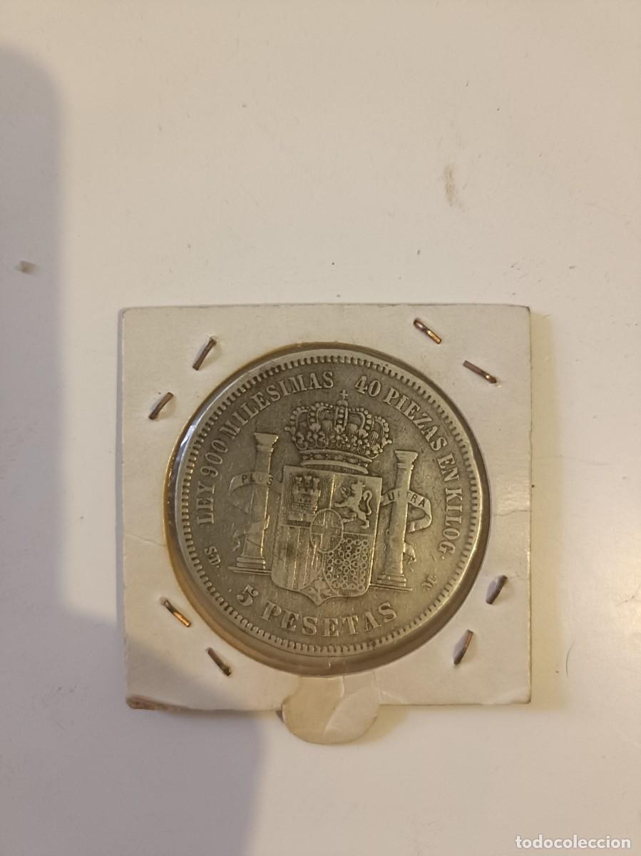 Material numism&aacute;tico: Moneda de 5 pesetas de 1871 71/18 - Foto 2