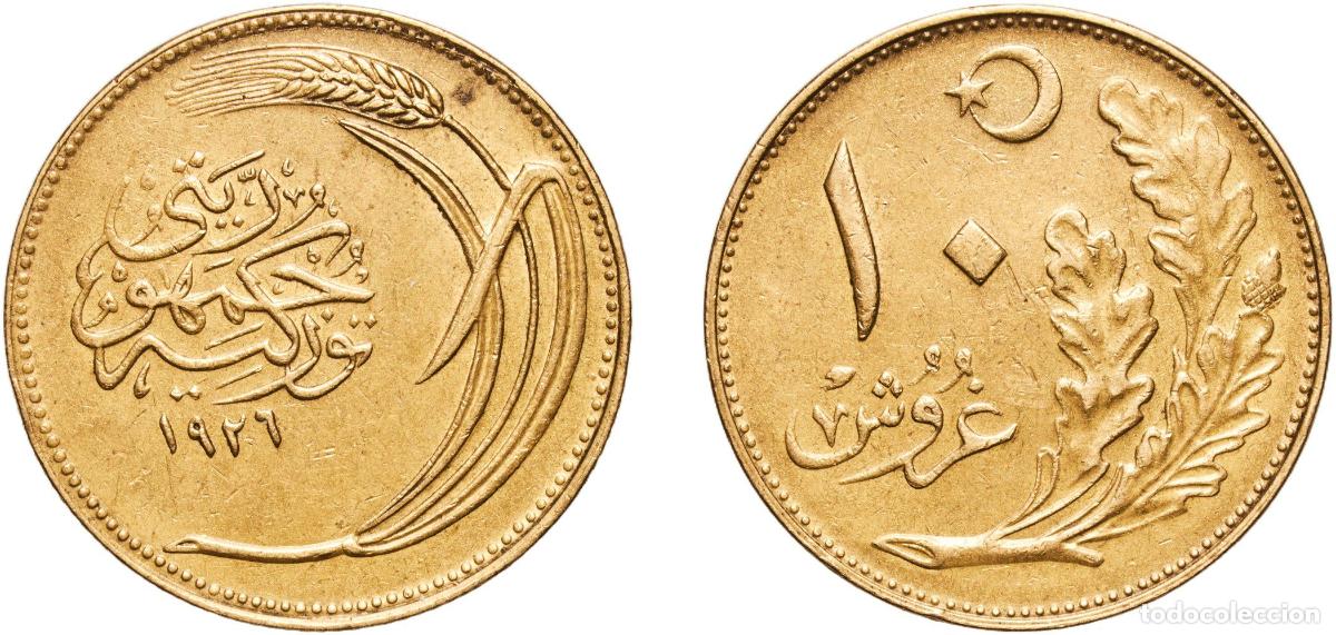Material numism&aacute;tico: Turkey Republic 1926 10 Kuruş Aluminium bronze (91% Copper, 9% Aluminium) (855982) 7.48g UNC KM 83