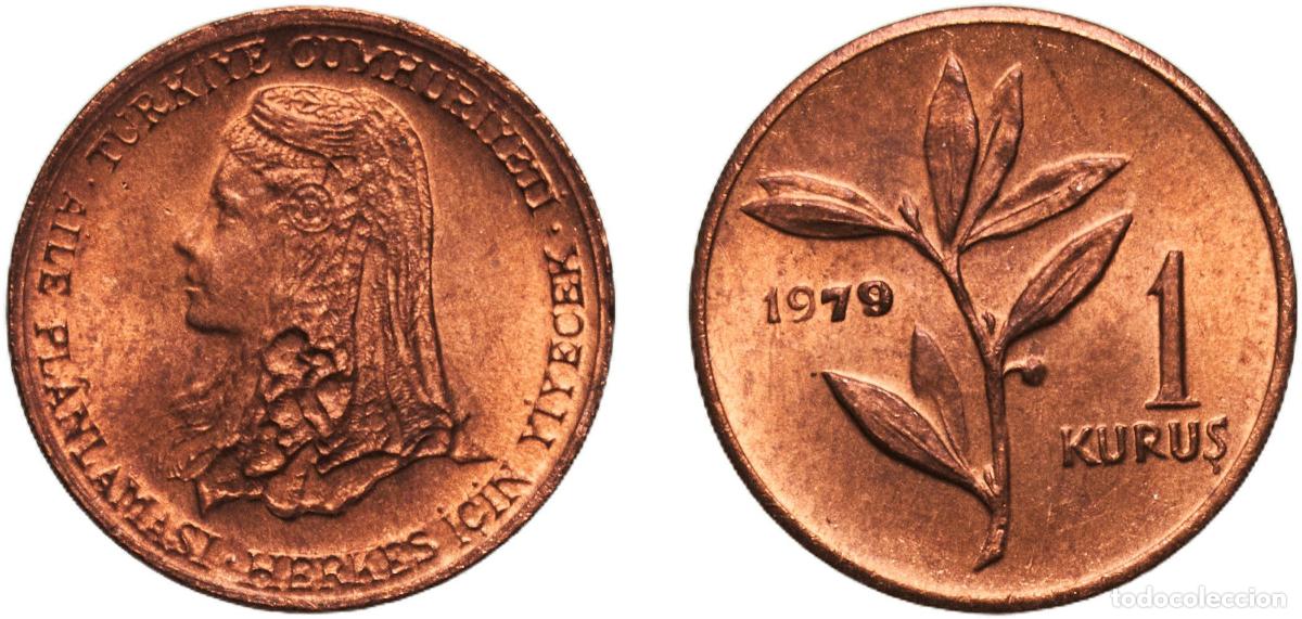 Material numism&aacute;tico: Turkey Republic 1979 1 Kuruş (FAO) Bronze Turkish State Mint (10000) 1.31g UNC KM 924 Sch&ouml;n 440