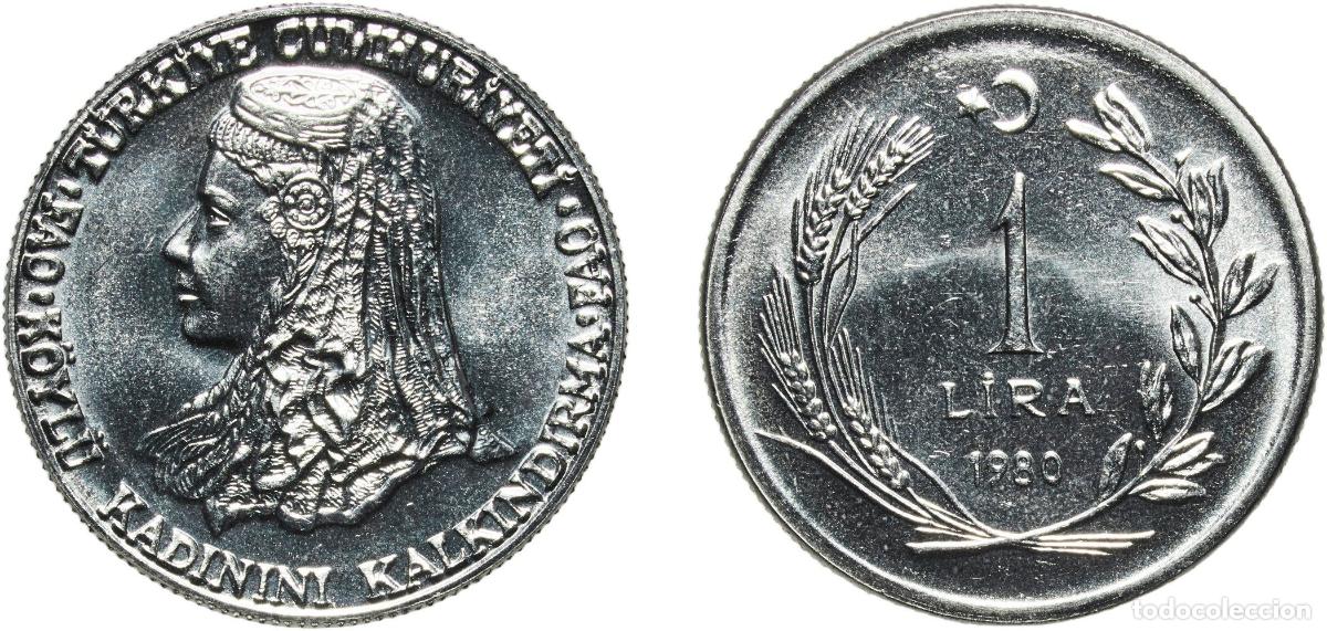 Material numism&aacute;tico: Turkey Republic 1980 1 Lira (FAO) Stainless steel (79.15-80.65% Iron, 0.14% Carbon, 17.5-19% Chromi