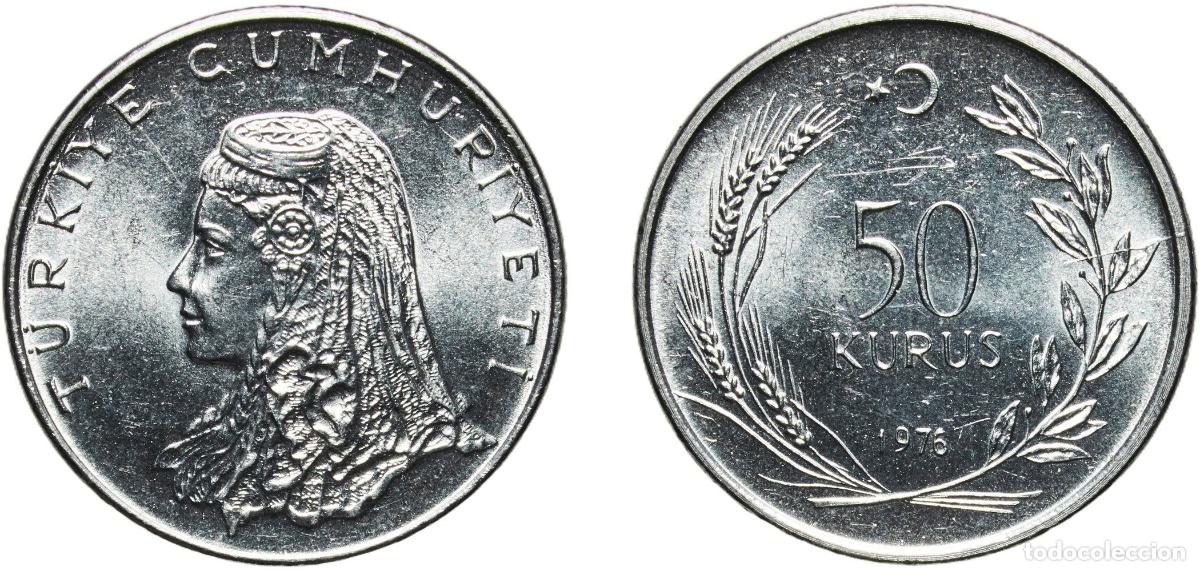 Material numism&aacute;tico: Turkey Republic 1976 50 Kuruş Acmonital Turkish State Mint (27476000) 5.95g UNC KM 899 Sch&ouml;n 408
