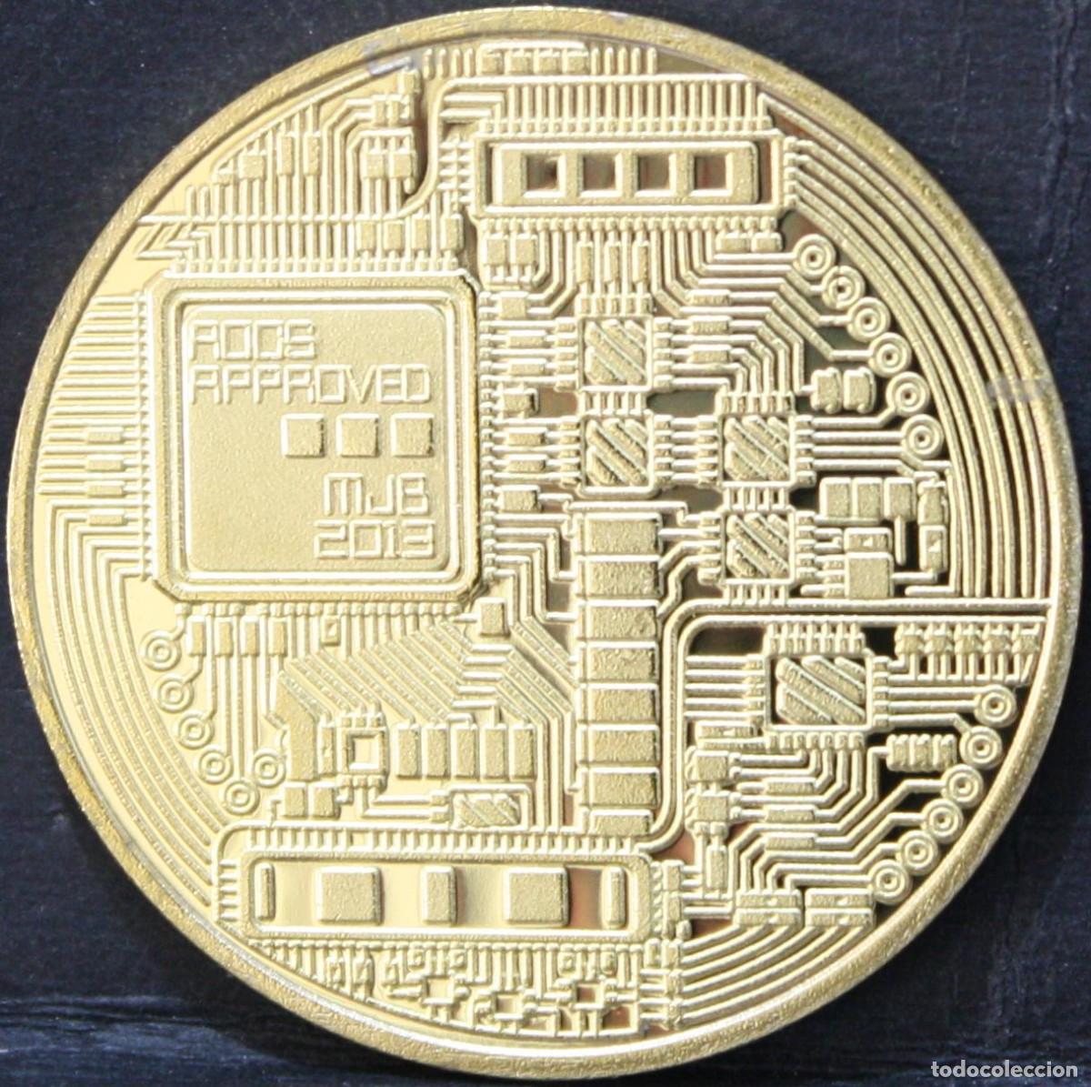 Material numism&aacute;tico: Moneda de Bitcoin dorada - Foto 2