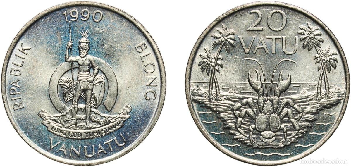 Material numism&aacute;tico: Vanuatu Republic 1990 20 Vatu Copper-nickel Royal Mint 9.93g UNC KM 7 Sch&ouml;n 20