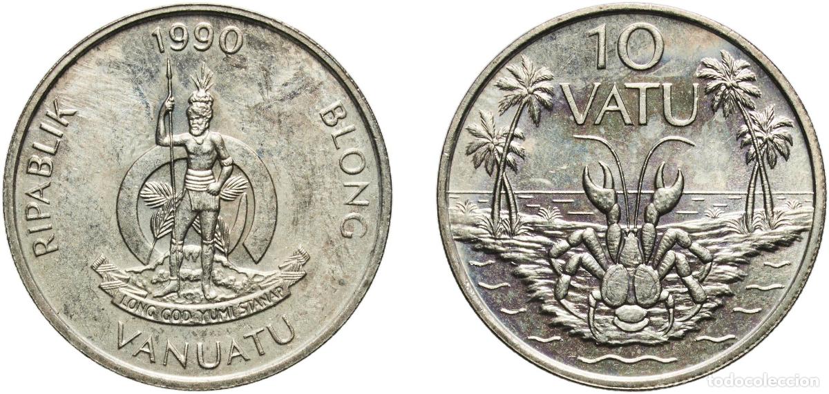 Material numism&aacute;tico: Vanuatu Republic 1990 10 Vatu Copper-nickel Royal Mint 6.07g UNC KM 6 Sch&ouml;n 19