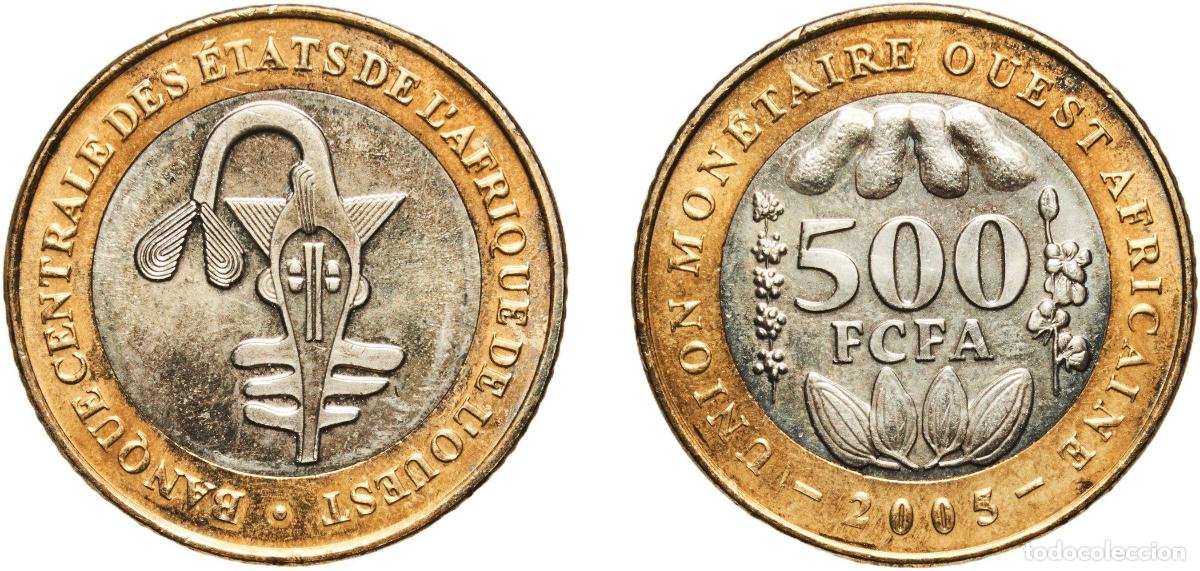 Material numism&aacute;tico: Western African States Central Bank of Western African States 2005 500 Francs CFA Bimetallic: coppe