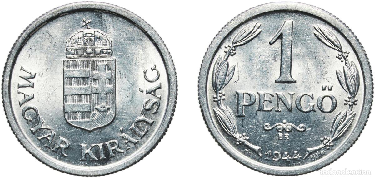 Material numism&aacute;tico: Hungary Kingdom 1944 BP 1 Pengő - Mikl&oacute;s Horthy Aluminium Hungarian mint (16000000) 1.49g UNC KM 5