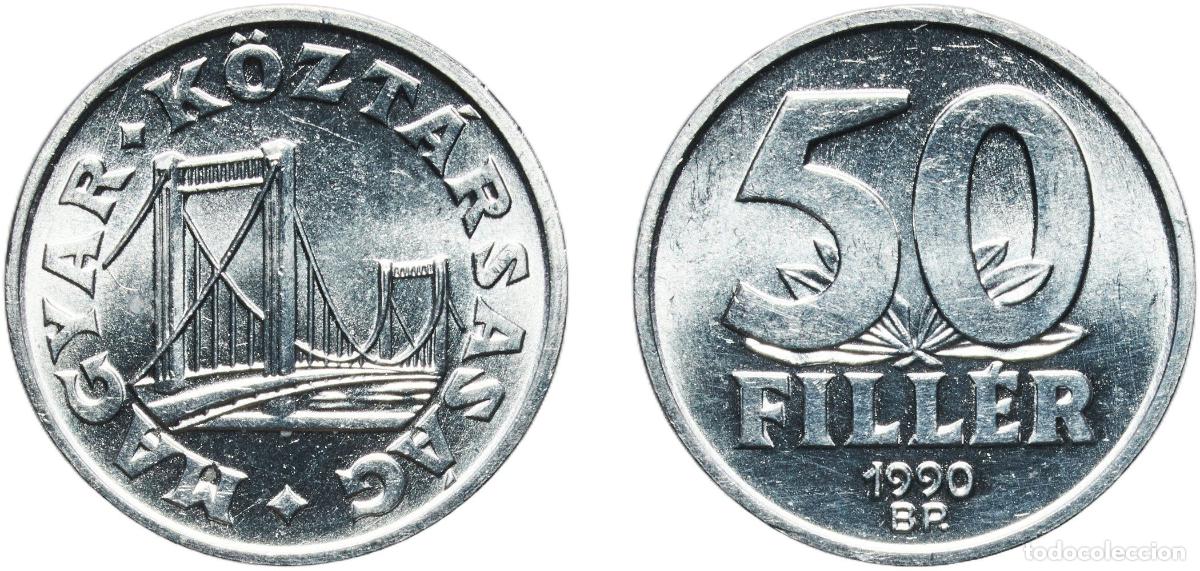 Material numism&aacute;tico: Hungary Republic 1990 BP. 50 Fill&eacute;r Aluminium Hungarian mint (20550000) 1.24g UNC KM 677 Sch&ouml;n 176