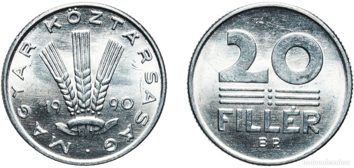 Material numism&aacute;tico: Hungary Republic 1990 BP. 20 Fill&eacute;r Aluminium Hungarian mint (59360000) 0.97g UNC KM 676 Sch&ouml;n 175