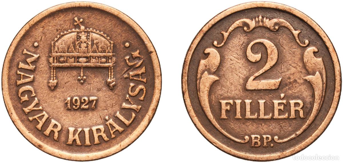 Material numism&aacute;tico: Hungary Kingdom 1927 BP 2 Fill&eacute;r Bronze Hungarian mint (44836270) 3.31g XF KM 506 &Eacute;H 1524 H 2253 A