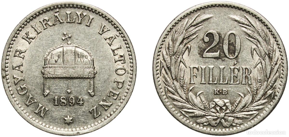 Material numism&aacute;tico: Hungary Austro-Hungarian Empire 1894 KB 20 Fill&eacute;r - I Ferenc J&oacute;zsef Nickel Kremnica Mint (26117342)