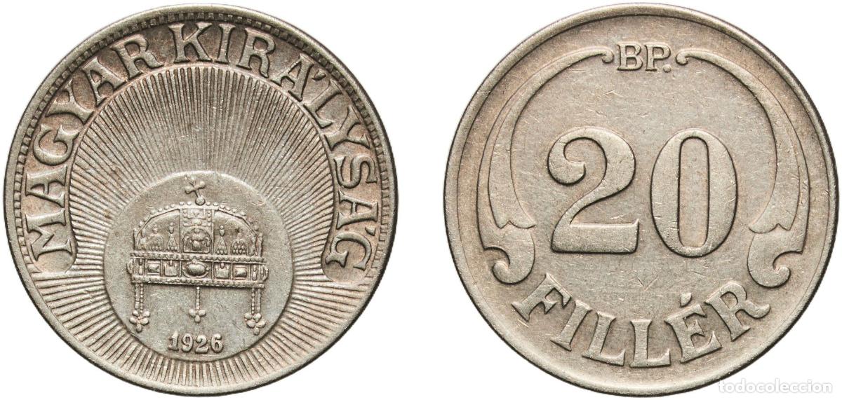 Material numism&aacute;tico: Hungary Kingdom 1926 BP 20 Fill&eacute;r - Mikl&oacute;s Horthy Copper-nickel Hungarian mint (25000000) 4.04g AU