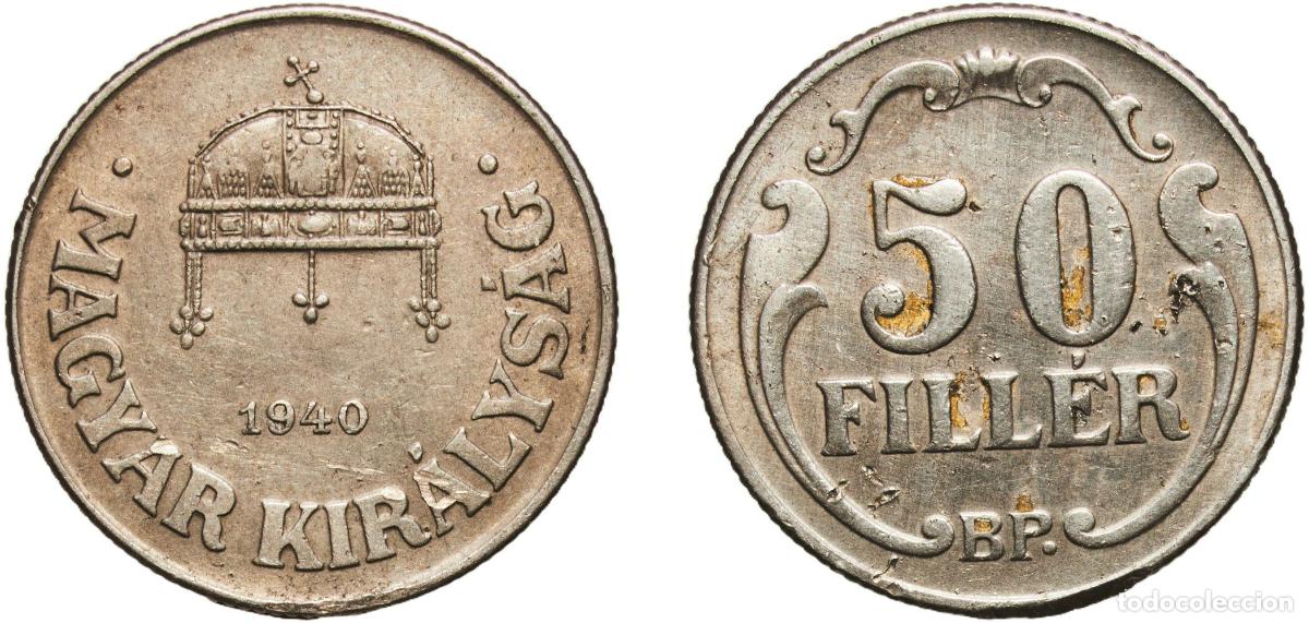 Material numism&aacute;tico: Hungary Kingdom 1940 BP 50 Fill&eacute;r - Mikl&oacute;s Horthy Copper-nickel Hungarian mint (6230000) 5.03g XF