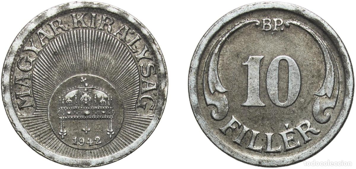 Material numism&aacute;tico: Hungary Kingdom 1942 BP 10 Fill&eacute;r - Mikl&oacute;s Horthy Iron Hungarian mint (44110000) 3.09g AU KM 507a