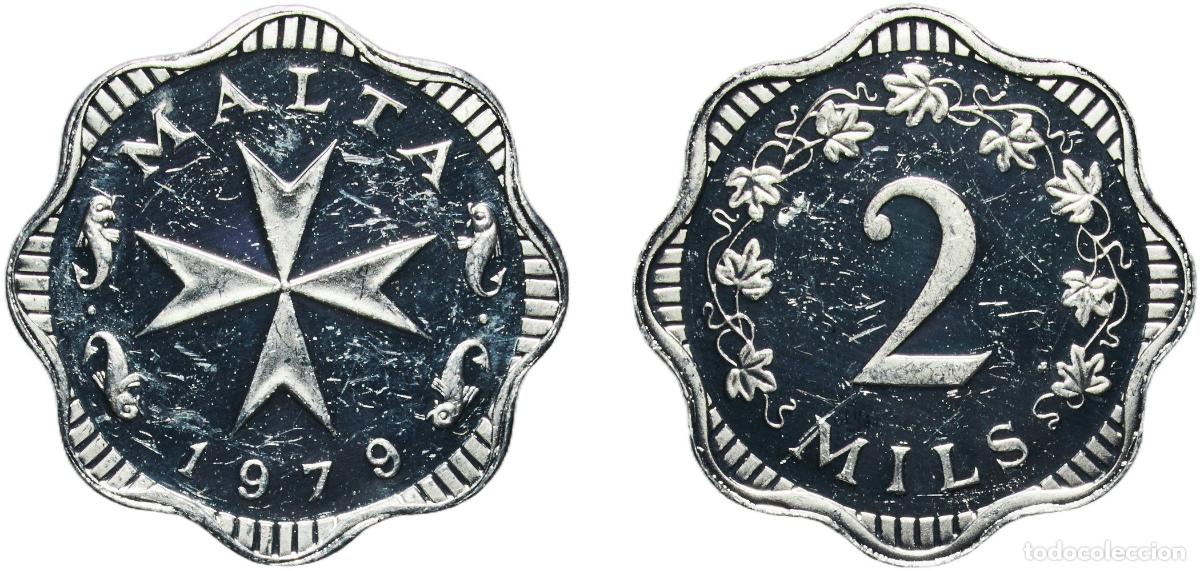 Material numism&aacute;tico: Malta Republic 1979 FM 2 Mils Aluminium (96.9-96.1% Aluminium, 3.9-3.1% Magnesium) The Franklin Min